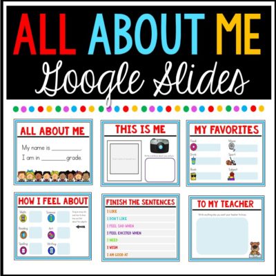 All About Me Google Slides™ Mrs Thompson #39 s Treasures